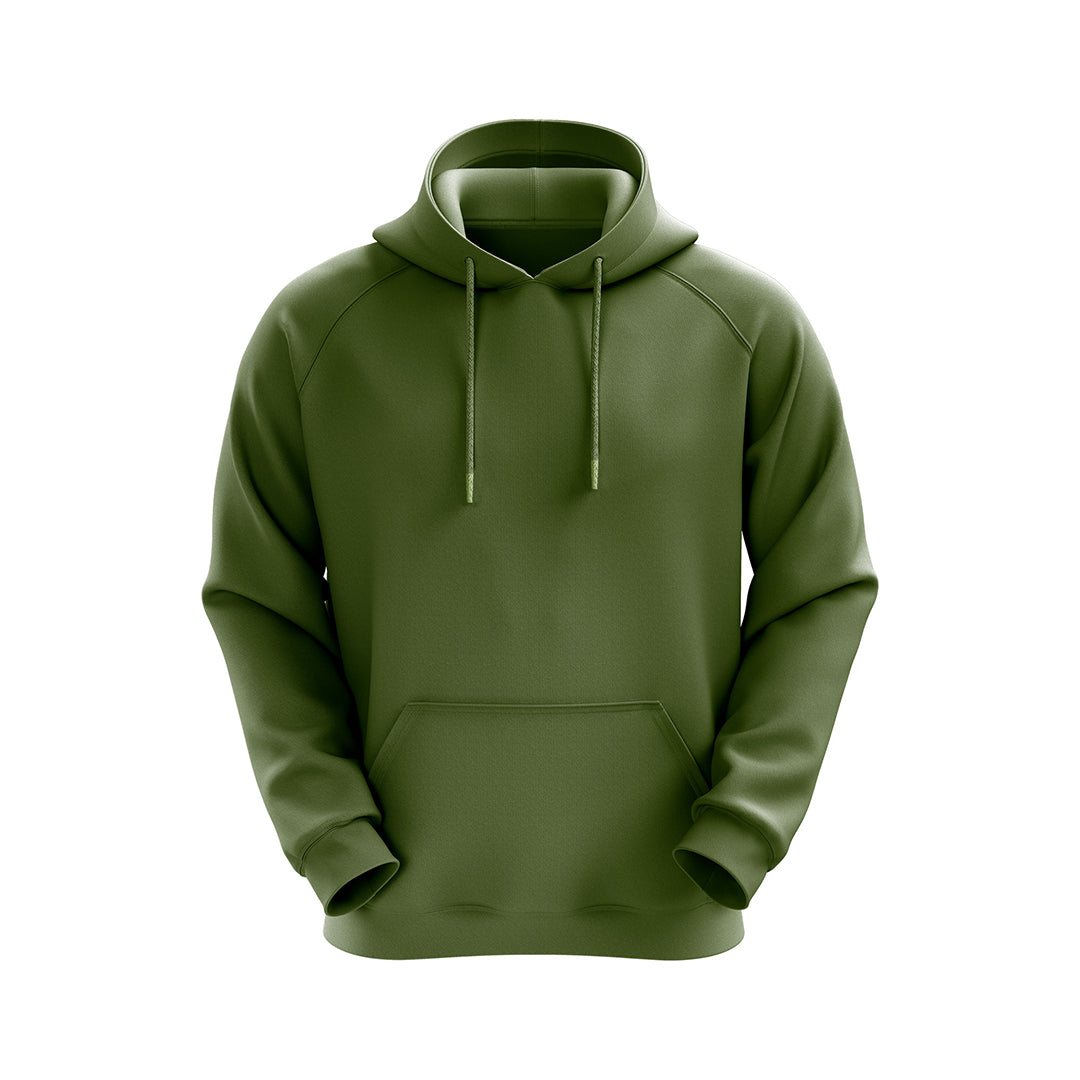 Green Fleece Hoodies Sweatshirt S