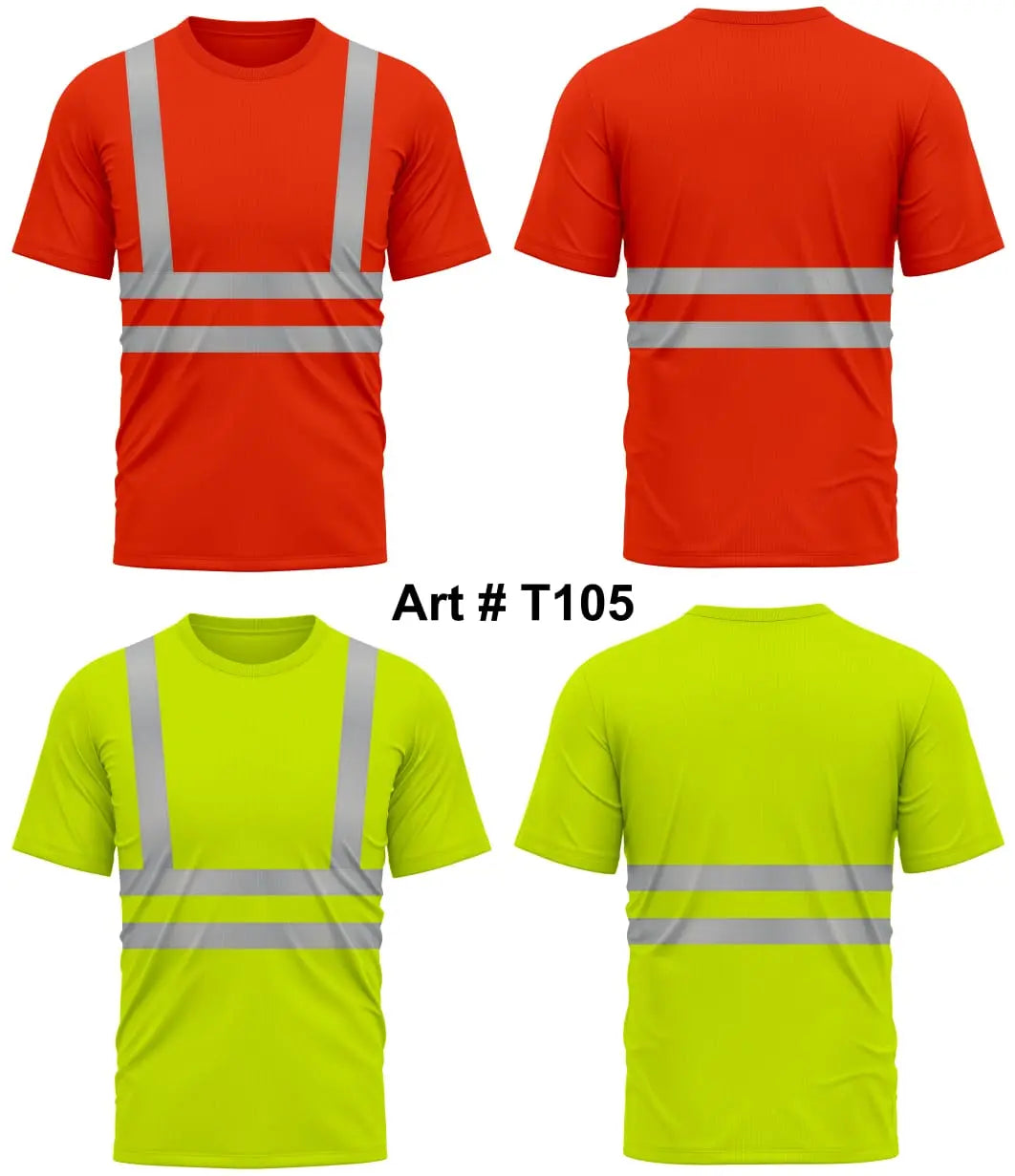 Hi Vis Shirt for Men Short Sleeve Yellow Construction Work Shirts Reflective Safety Polo Shirt JP Sports
