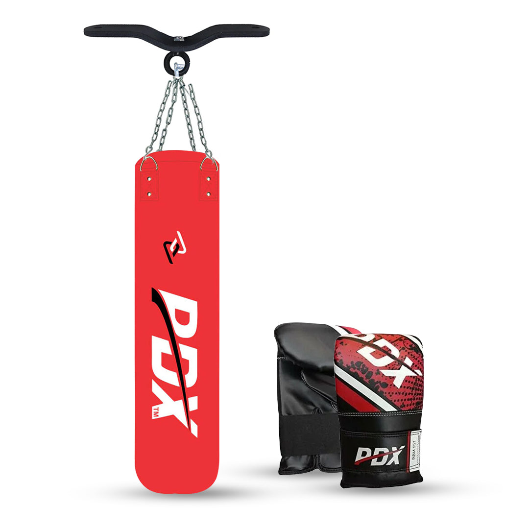 PDX Black/Red UNFILLED Punching Bag Set (5Pcs)