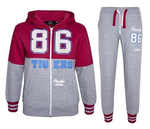 JP Kids 86 Red Fleece Zipper Tracksuit