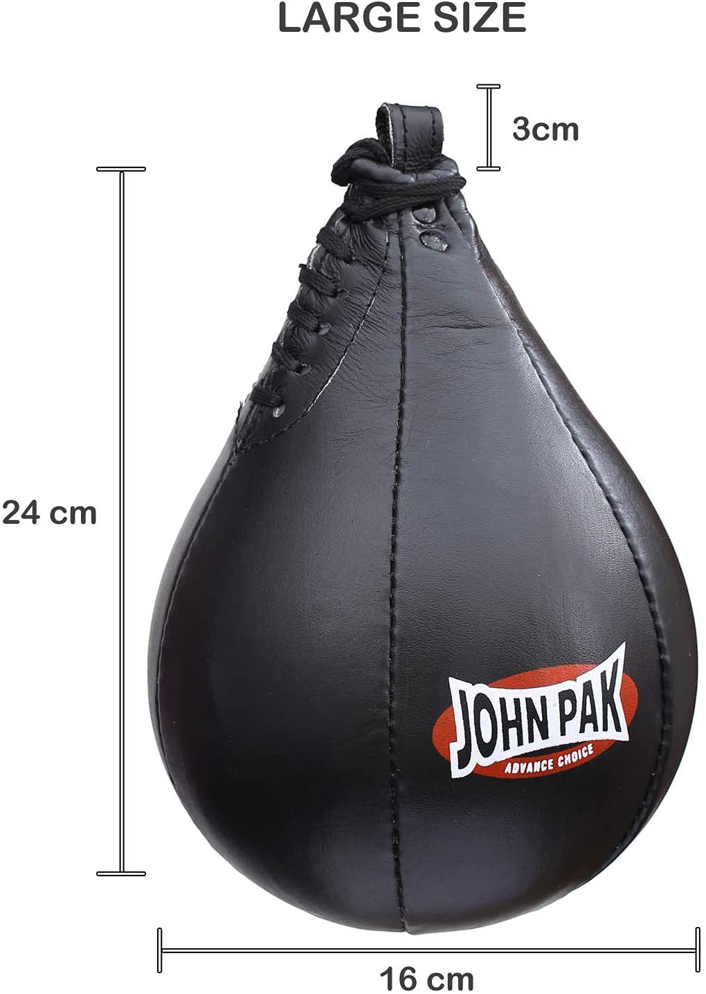 JP Genuine Leather Speed Bag Set Boxing Ball with Swivel & Gel Gloves