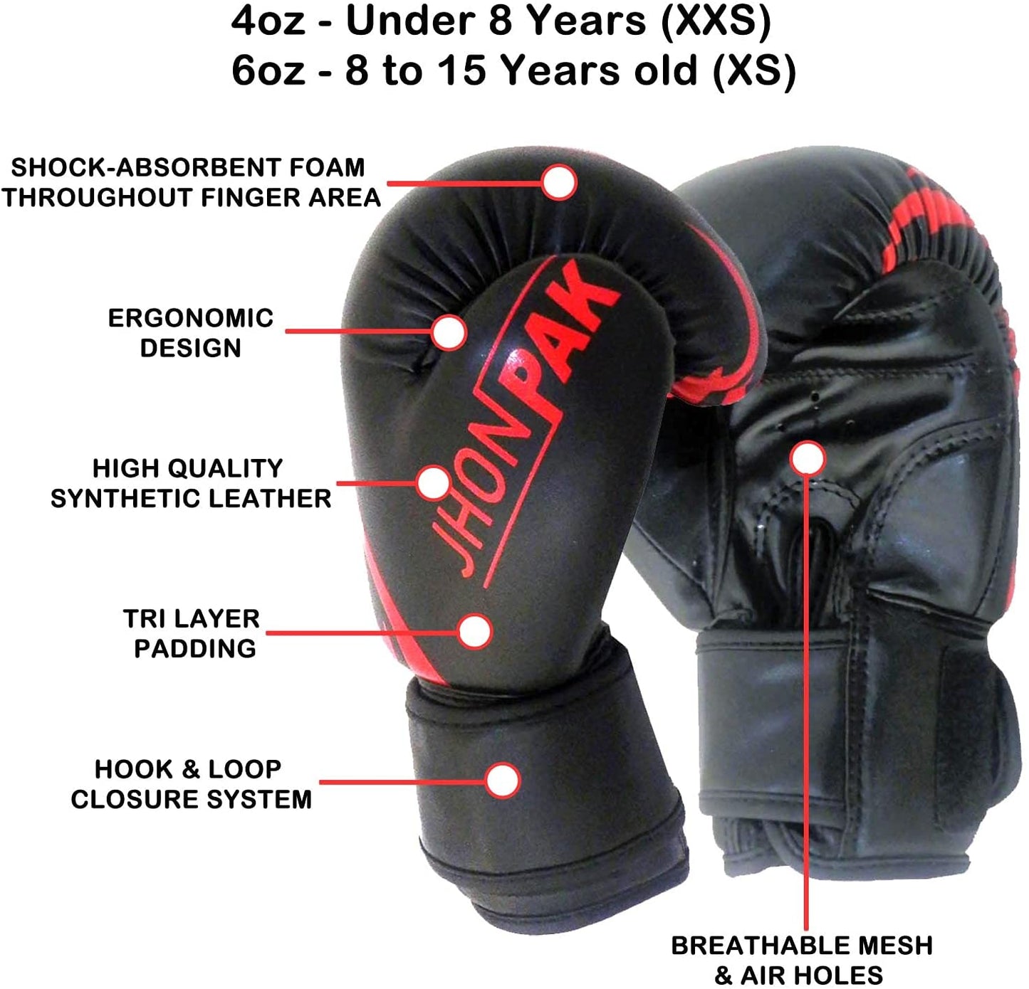 JP Kids Boxing Gloves and Headgear 2 Pcs Set