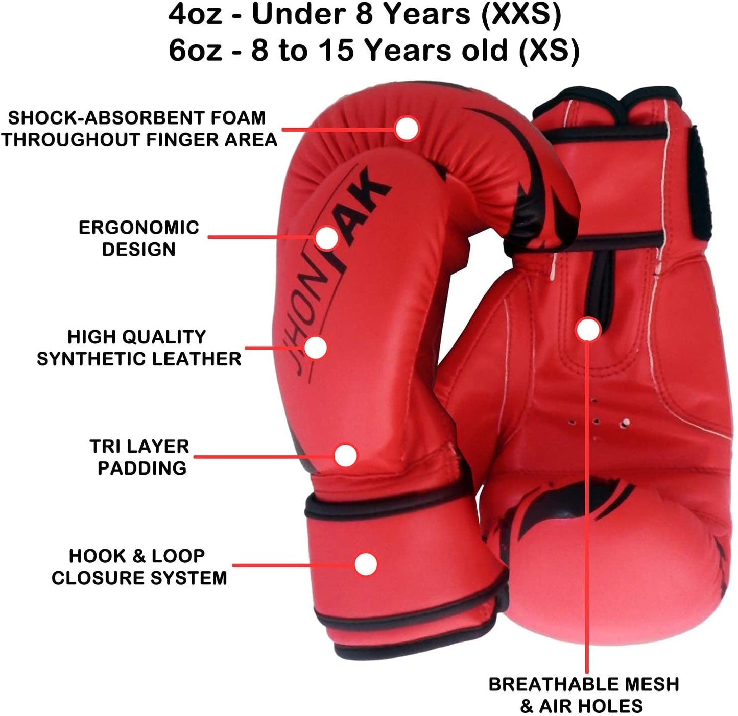 JP Kids Boxing Gloves and Headgear 2 Pcs Set