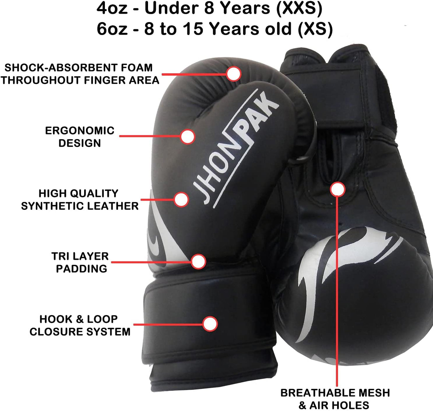 JP Kids Boxing Gloves and Headgear 2 Pcs Set