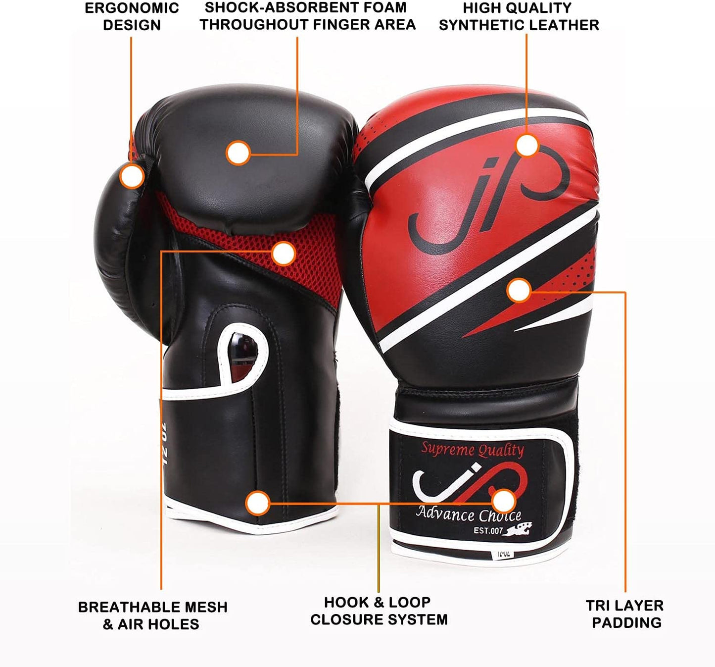 JP Boxing Gloves Maya Hide Leather (Pair)