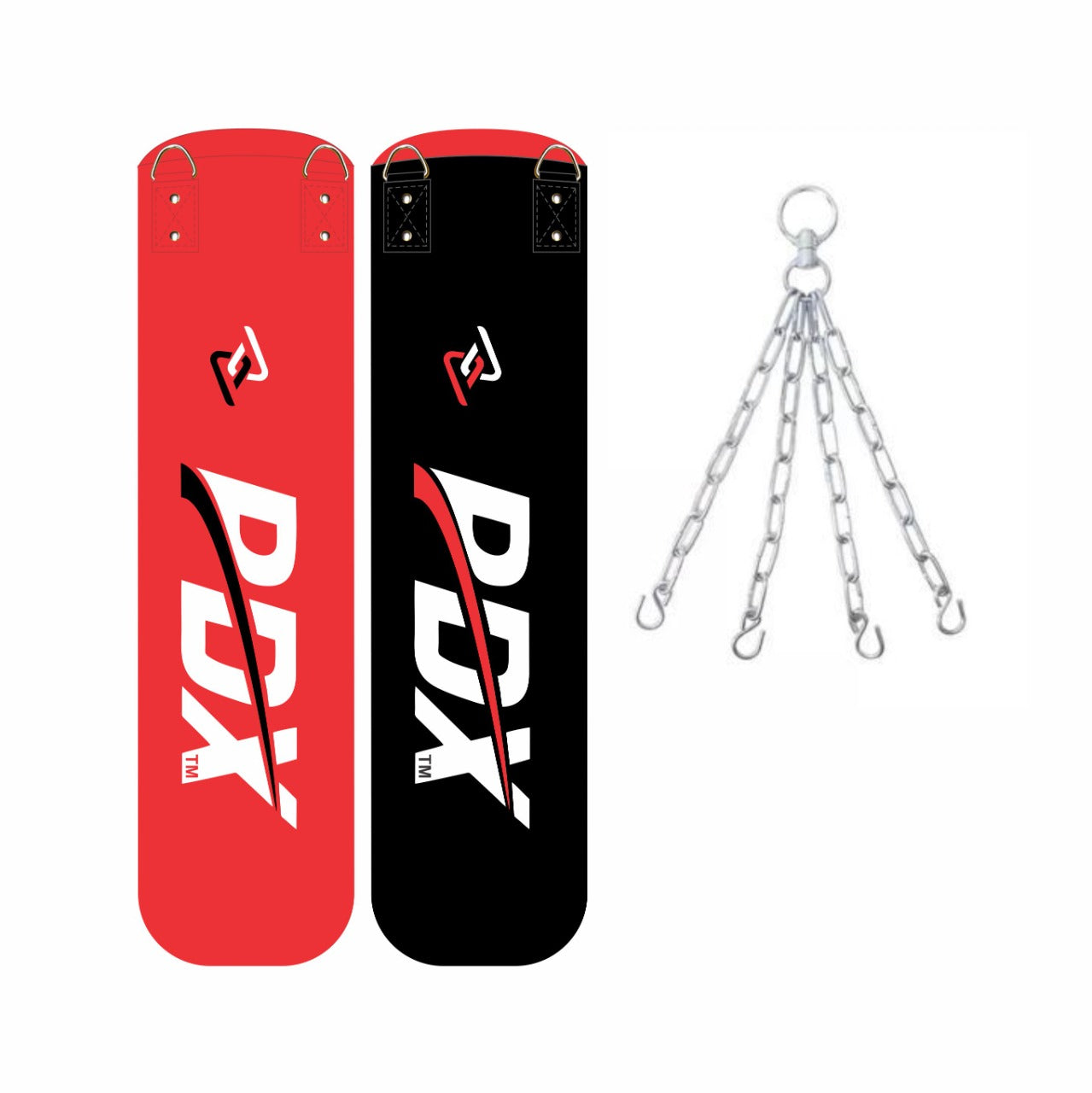 PDX Black/Red UNFILLED Punching Bag Set (5Pcs)