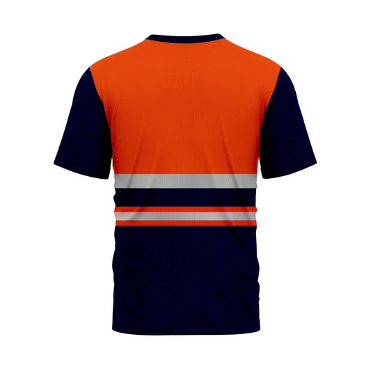 High Vis Shirt Short Sleeve Orange Navy Safety Polo JP Sports