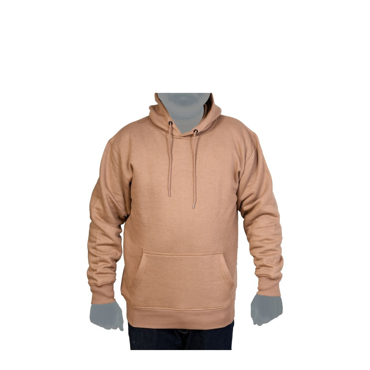 Beige Fleece Hoodies Sweatshirt