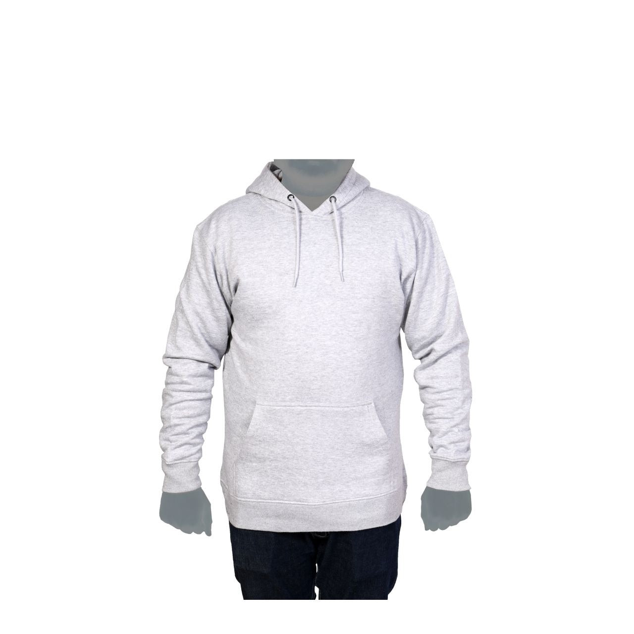 Hazel Grey Fleece Hoodies Sweatshirt