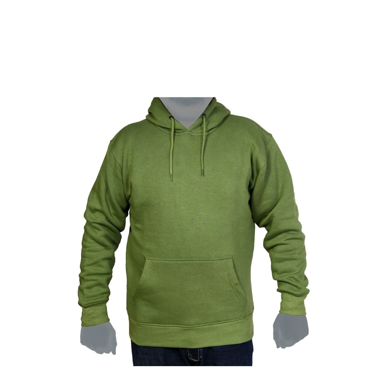 Green Fleece Hoodies Sweatshirt