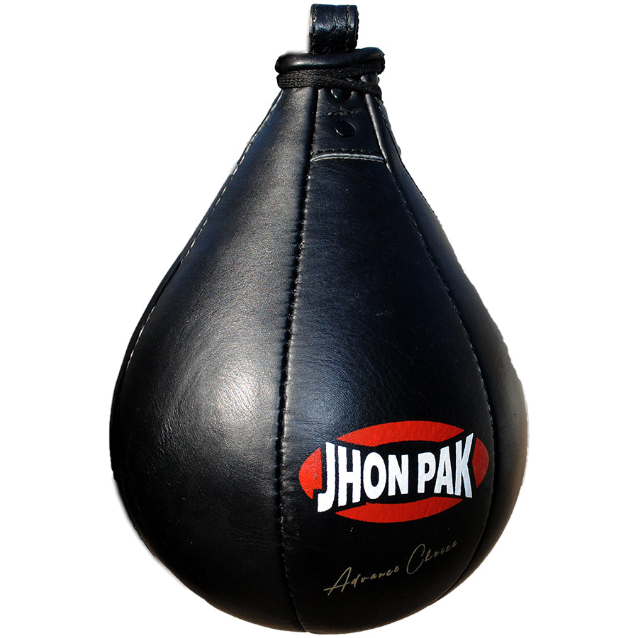 JP Genuine Leather Speed Bag Set Boxing Ball with Swivel & Gel Gloves