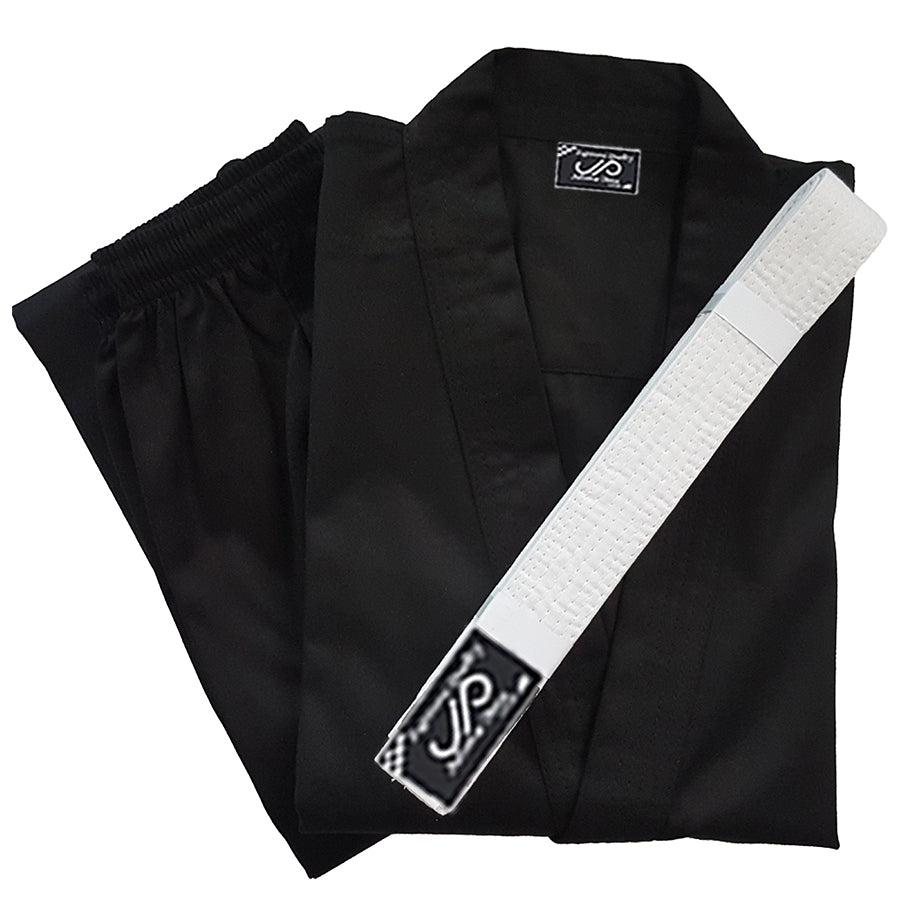 KC-KAT-BLK-S: 1/12 scale Black Karate Gi uniform for 6 Slim body
