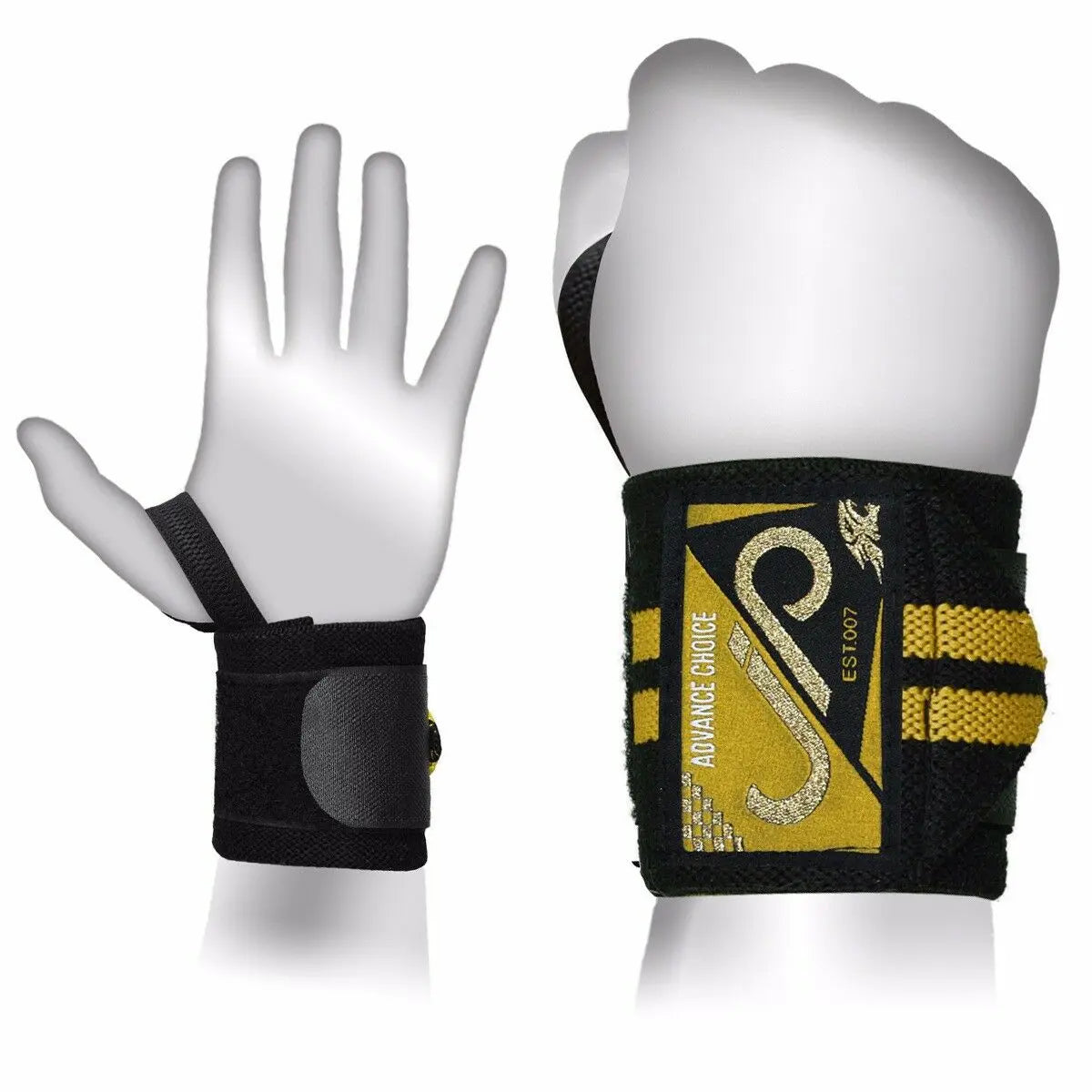 JP Gym Strap Weight Lifting Bar Wrist Support (Pair) JP Sports