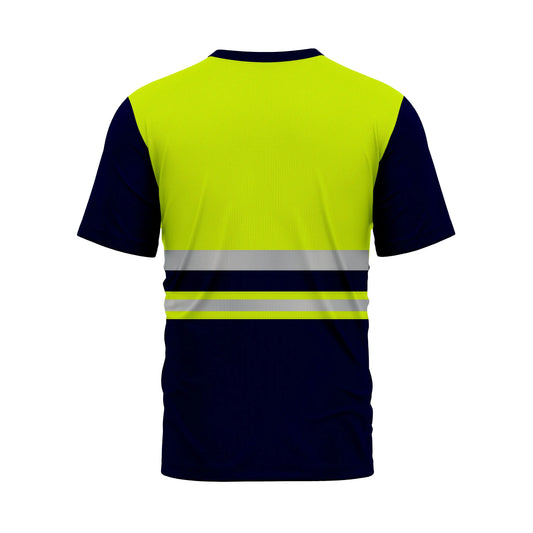 High Vis Shirt Short Sleeve Yellow Navy Safety Work Polo JP Sports