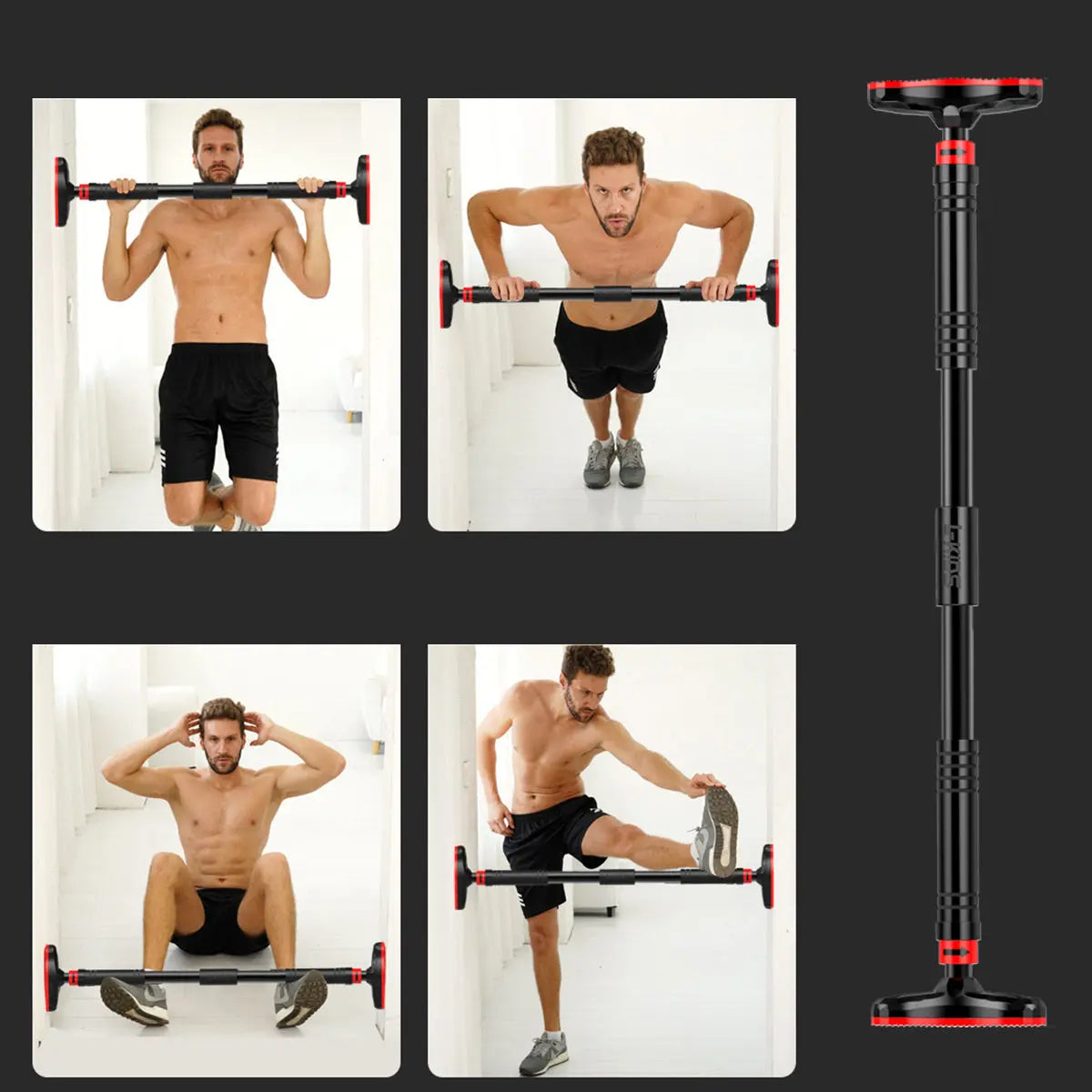 Home Door Horizontal Bar Gym Fitness Workout Exercise Tools 66x90