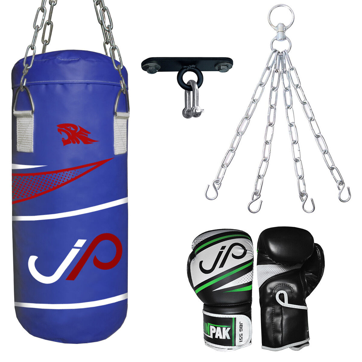 JP Kids Punch Bag Set UnFilled With Chain 2ft