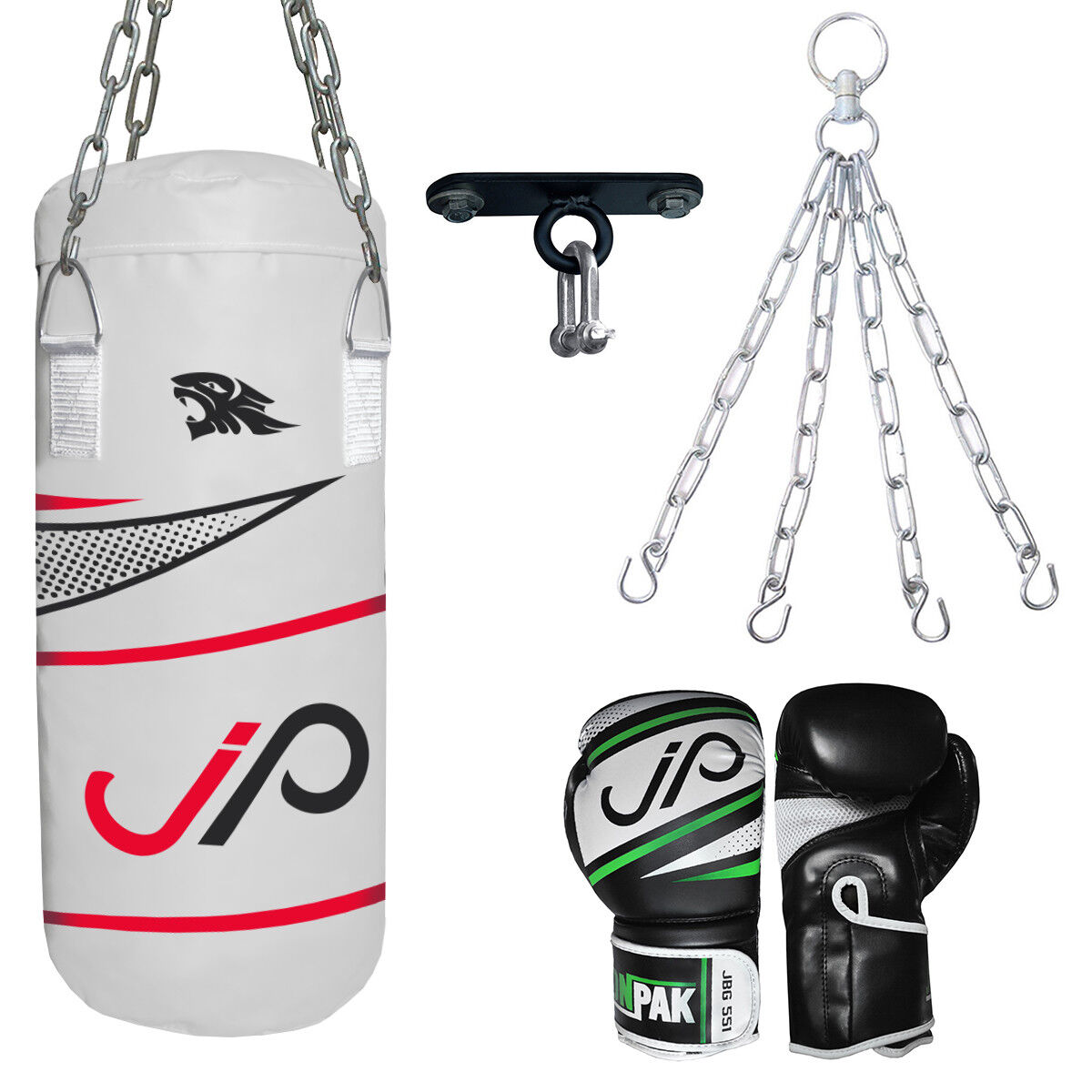 JP Kids Punch Bag Set UnFilled With Chain 2ft