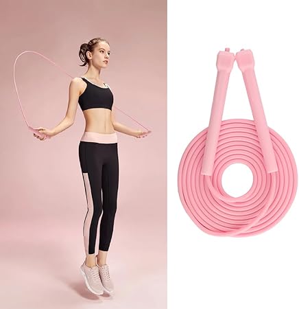 5-PCs Skipping Rope for Workout, Fitness and Home exercise, Adjustable Speed Jumping Rope for Women, Men, Kids