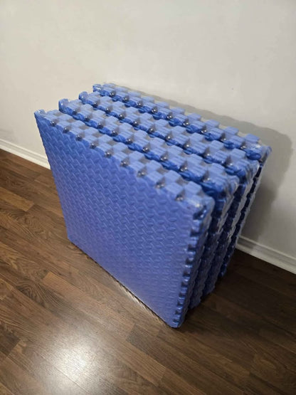 Eva Foam Interlocking Puzzle Exercise Floor Mat - 2 x 2 Feet, 1/2 inch thickness, Pack of 24 Tiles, 96 Sq Ft Cover Area