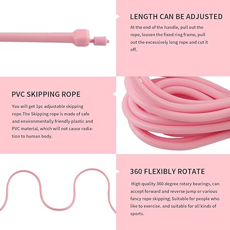 5-PCs Skipping Rope for Workout, Fitness and Home exercise, Adjustable Speed Jumping Rope for Women, Men, Kids