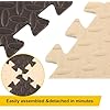Eva Foam Interlocking Puzzle Exercise Floor Mat - 12 x1 2 Inch, 1/2 inch thickness, Pack of 18 Tiles, 18 Sq Ft Cover Area