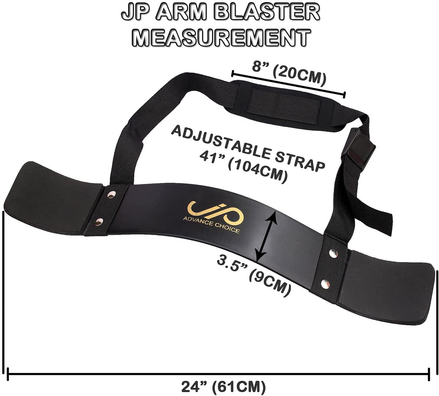 JP Arm Blaster Bicep Isolator Double Riveted Adjustable Strap