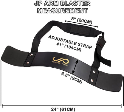 JP Arm Blaster Bicep Isolator Double Riveted Adjustable Strap