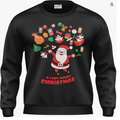 JP Christmas Shirts for Adults, Men & Women, Santa Printed Ugly Christmas Sweat Shirts/Tops