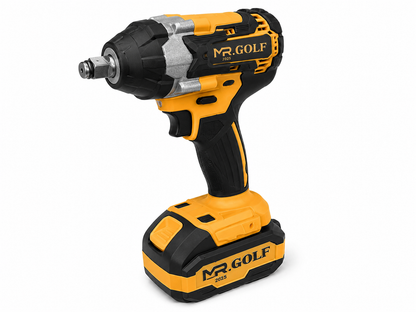 MR.GOLF MG860 Heavy Duty Cordless Impact Wrench Kit with 2 Batteries & Carry Case Mr Golf