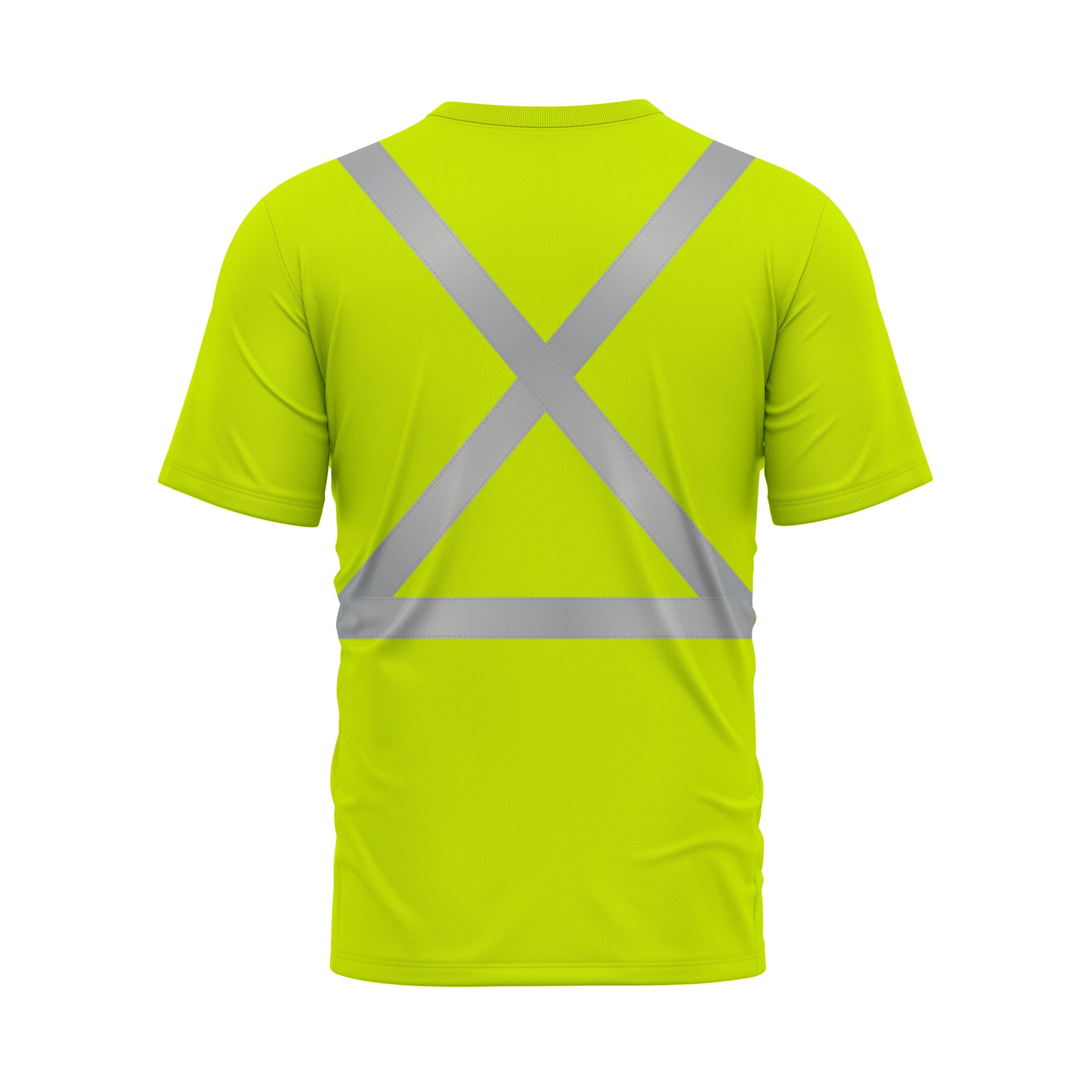 Hi Vis Shirt for Men Short Sleeve Yellow Construction Work Shirts Reflective Safety Polo Shirt