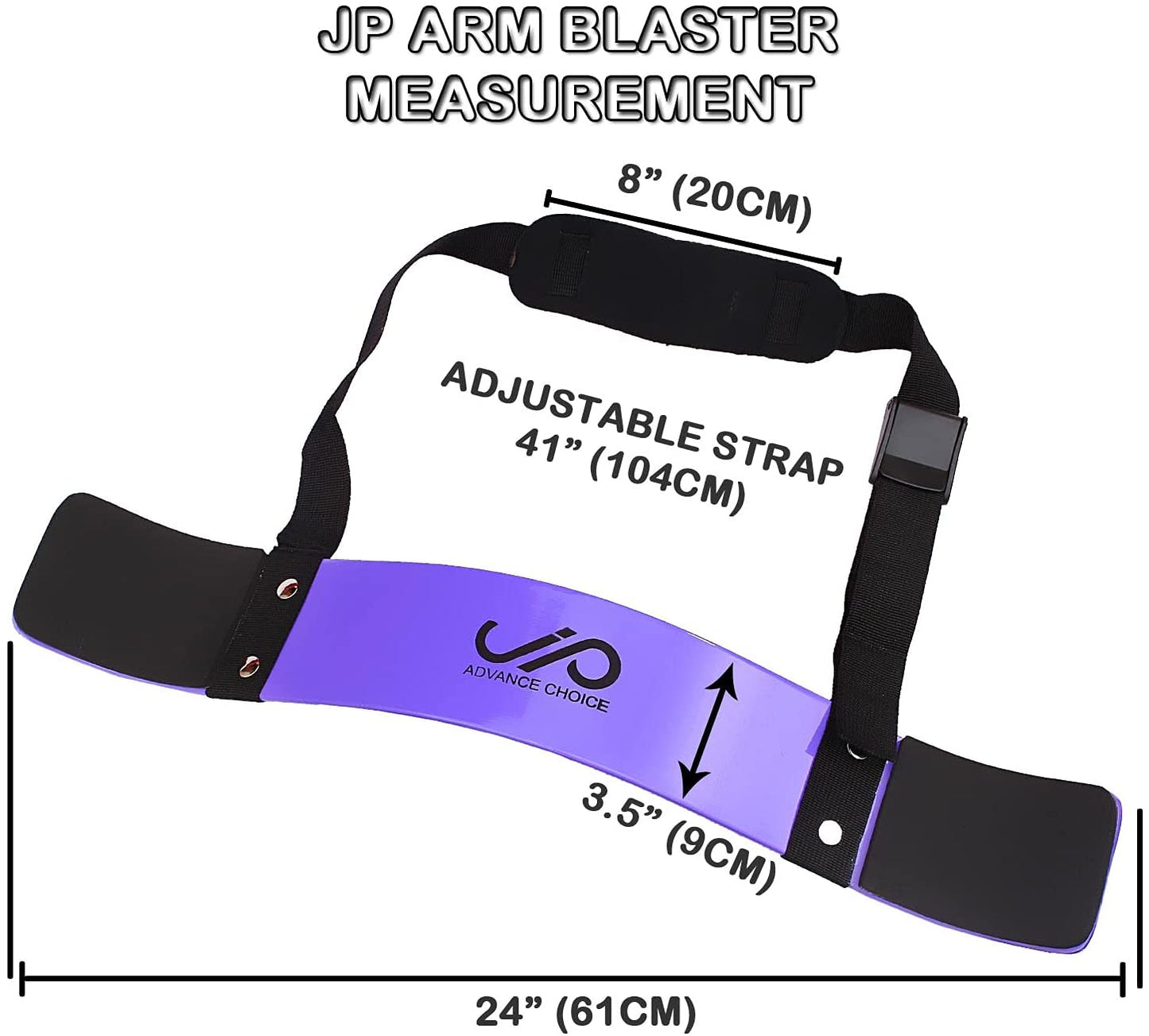 JP Arm Blaster Bicep Isolator Double Riveted Adjustable Strap