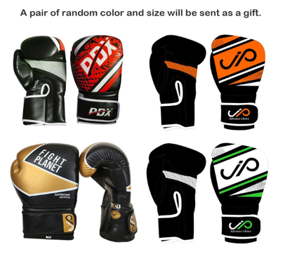 FreeStanding Red Black Punching Bag with Boxing Gloves, Adult Youth
