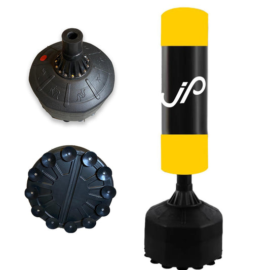 FreeStanding  Yellow Black Punching Bag with Boxing Gloves, Adult Youth