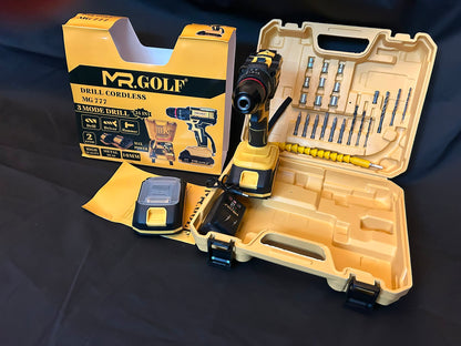 MR.GOLF Cordless Drill MG777 – 24 in 1 Kit with 2 Batteries & Charger Mr Golf