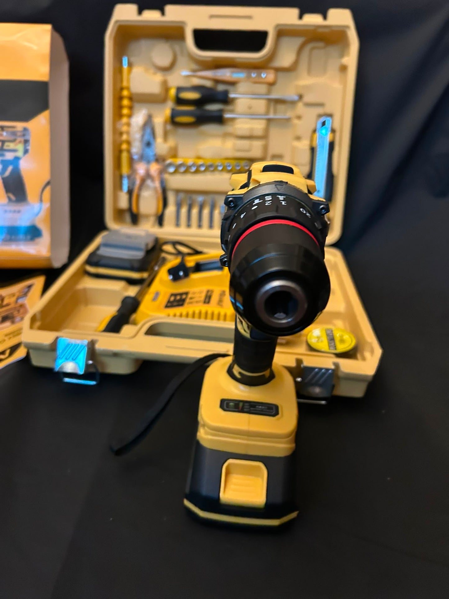 MR.GOLF Brushless Drill MG886 – 30-in-1 Cordless Drill Kit with 2 Batteries & Smart Charger Mr Golf