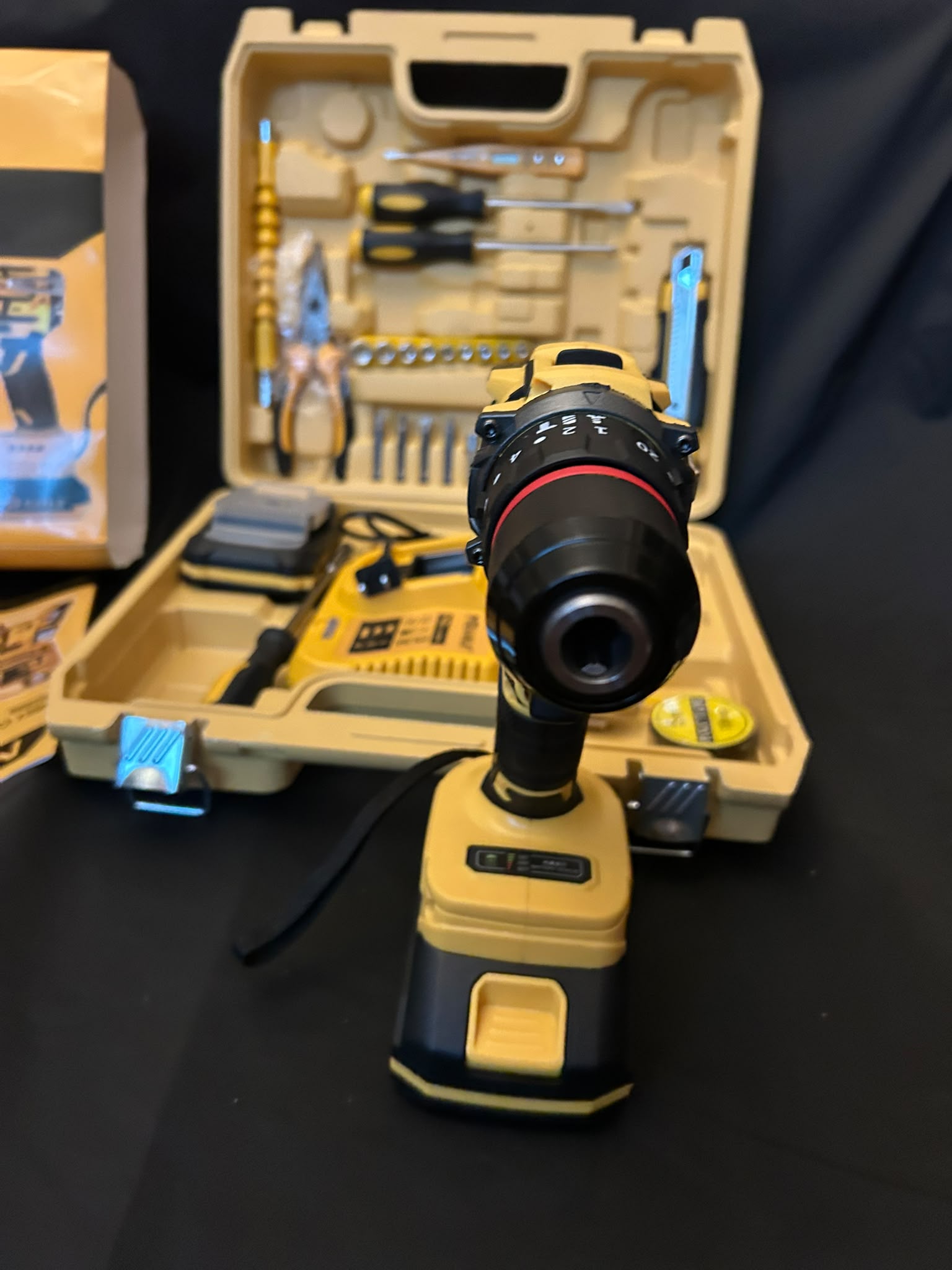 MR.GOLF Brushless Drill MG886 – 30-in-1 Cordless Drill Kit with 2 Batteries & Smart Charger Mr Golf