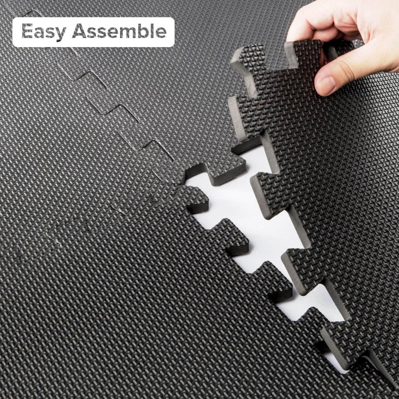 Eva Foam Interlocking Puzzle Exercise Floor Mat - 2 x 2 Feet, 1/2 inch thickness, Pack of 24 Tiles, 96 Sq Ft Cover Area
