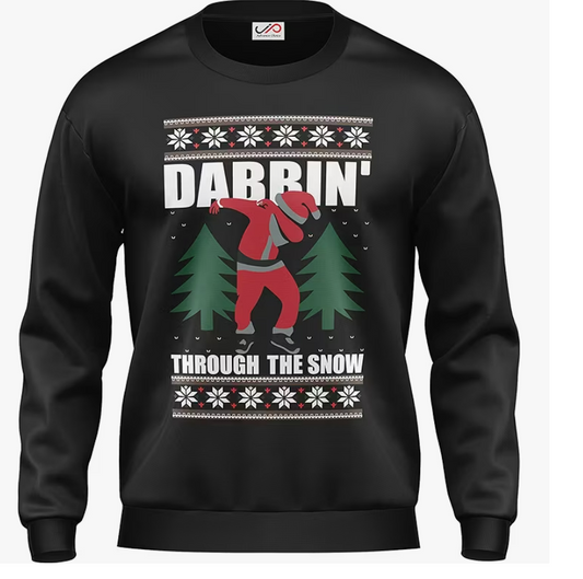 JP Christmas Shirts for Adults, Men & Women, Santa Printed Ugly Christmas Sweat Shirts/Tops