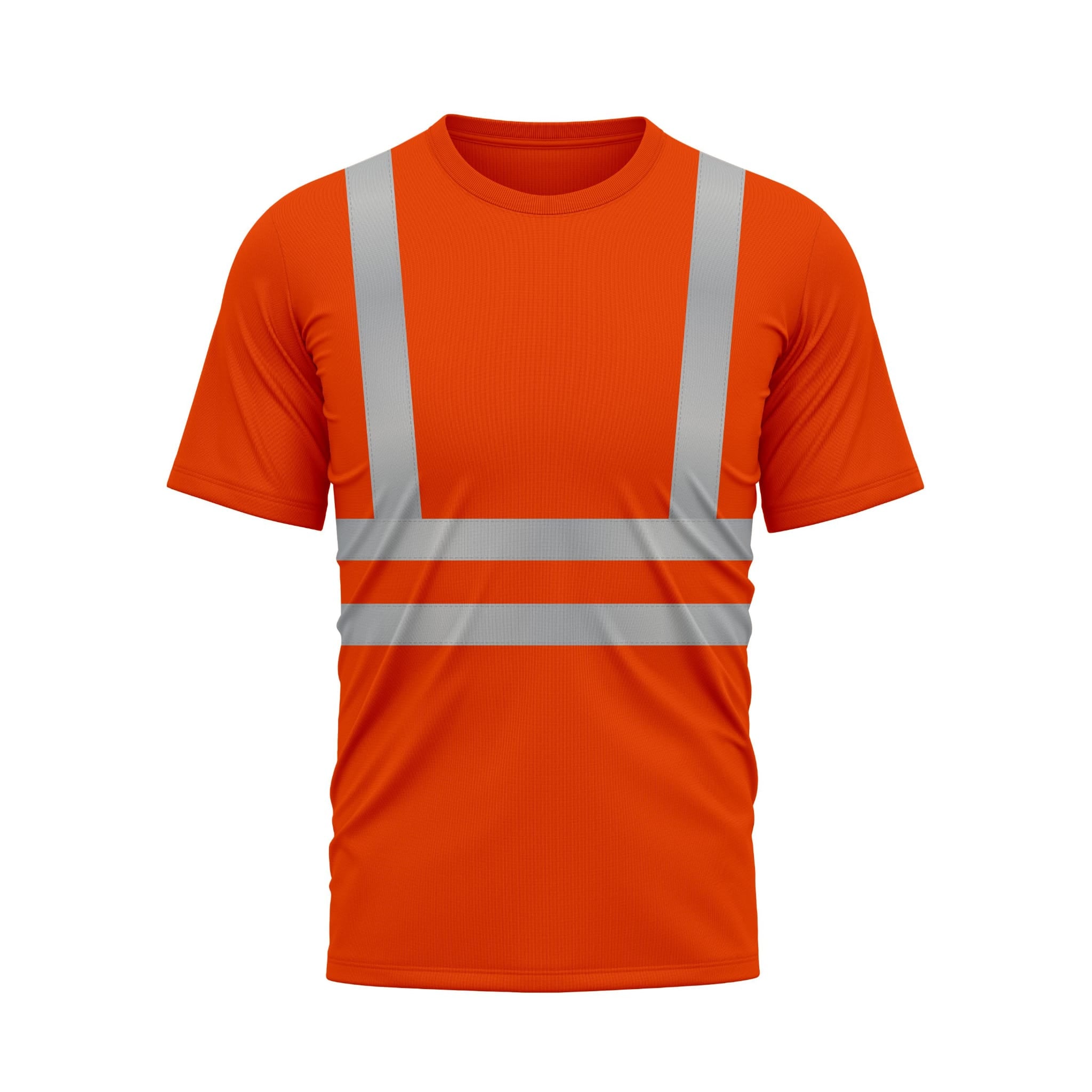 Hi Vis Shirt for Men Short Sleeve Orange Construction Work Shirts Reflective Safety Polo Shirt