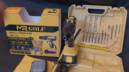 MR.GOLF Cordless Drill MG777 – 24 in 1 Kit with 2 Batteries & Charger