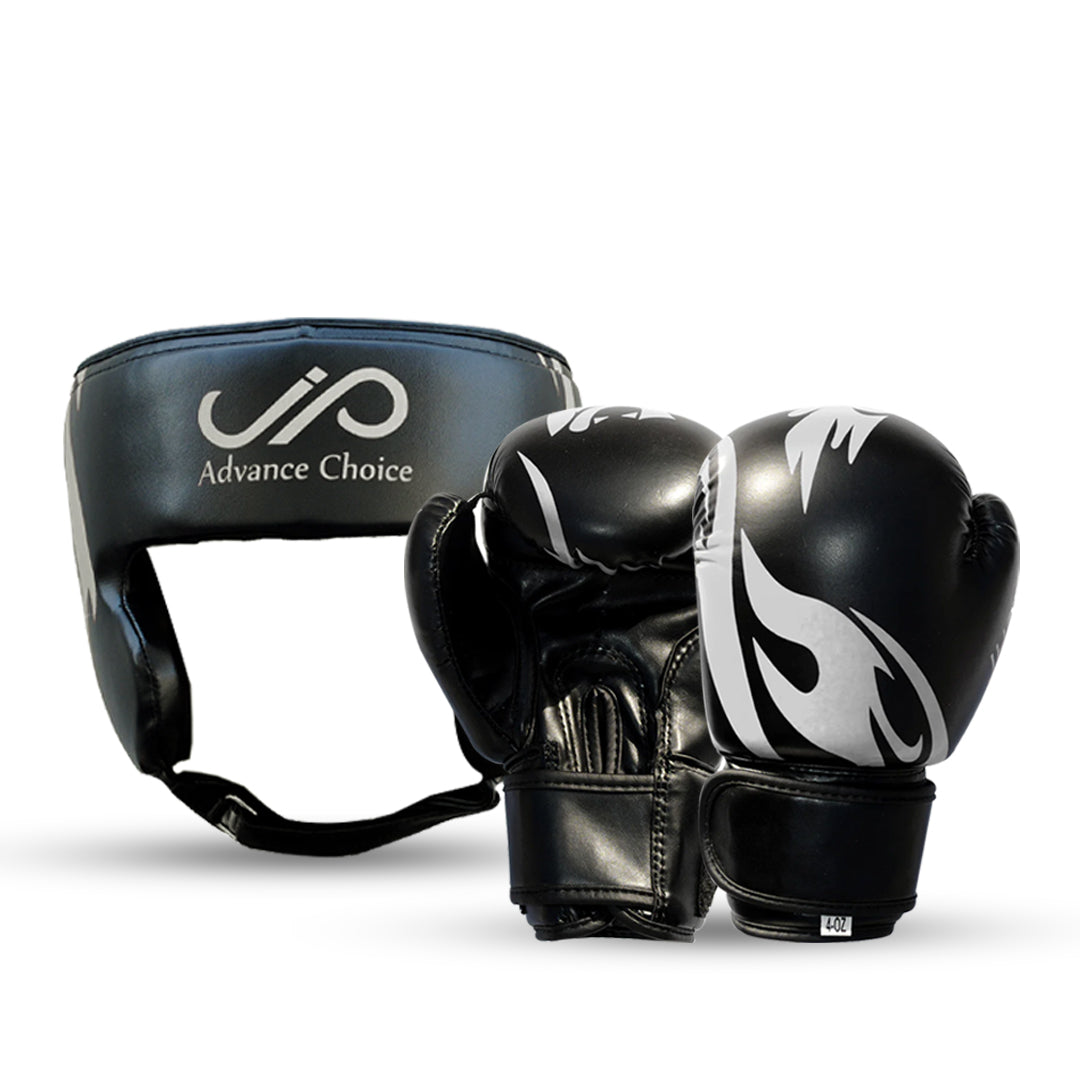JP Kids Boxing Gloves and Headgear 2 Pcs Set