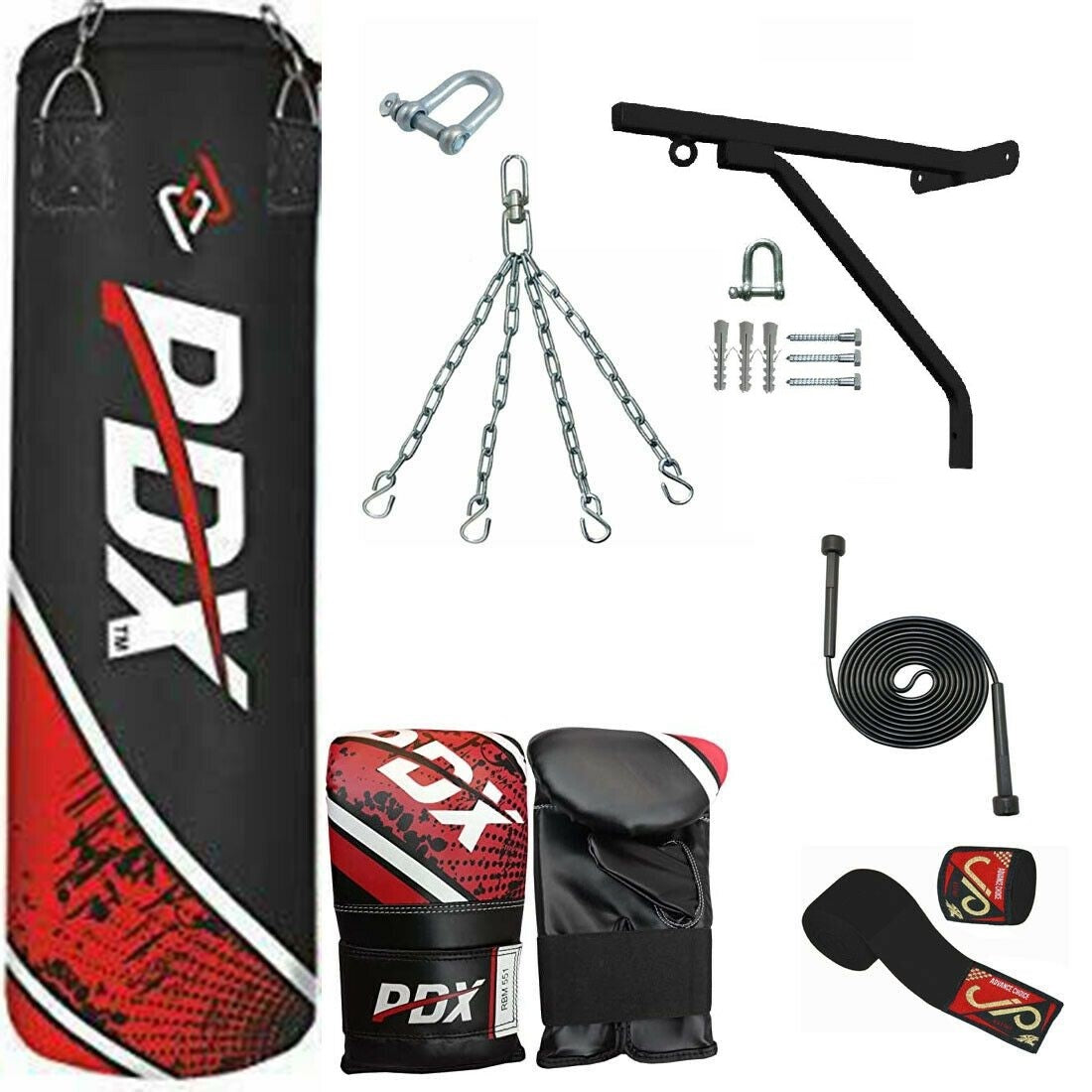 PDX 7 PCS Heavy Punch Bag UnFilled Boxing