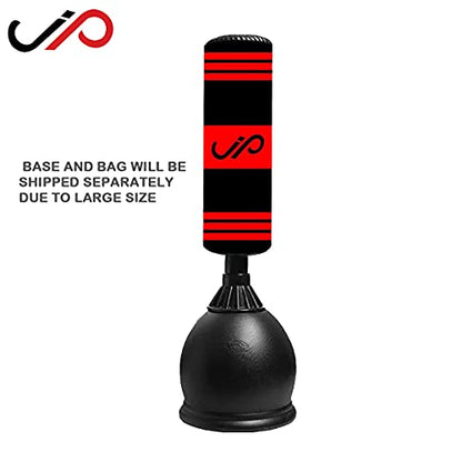 FreeStanding Red Black Punching Bag with Boxing Gloves, Adult Youth