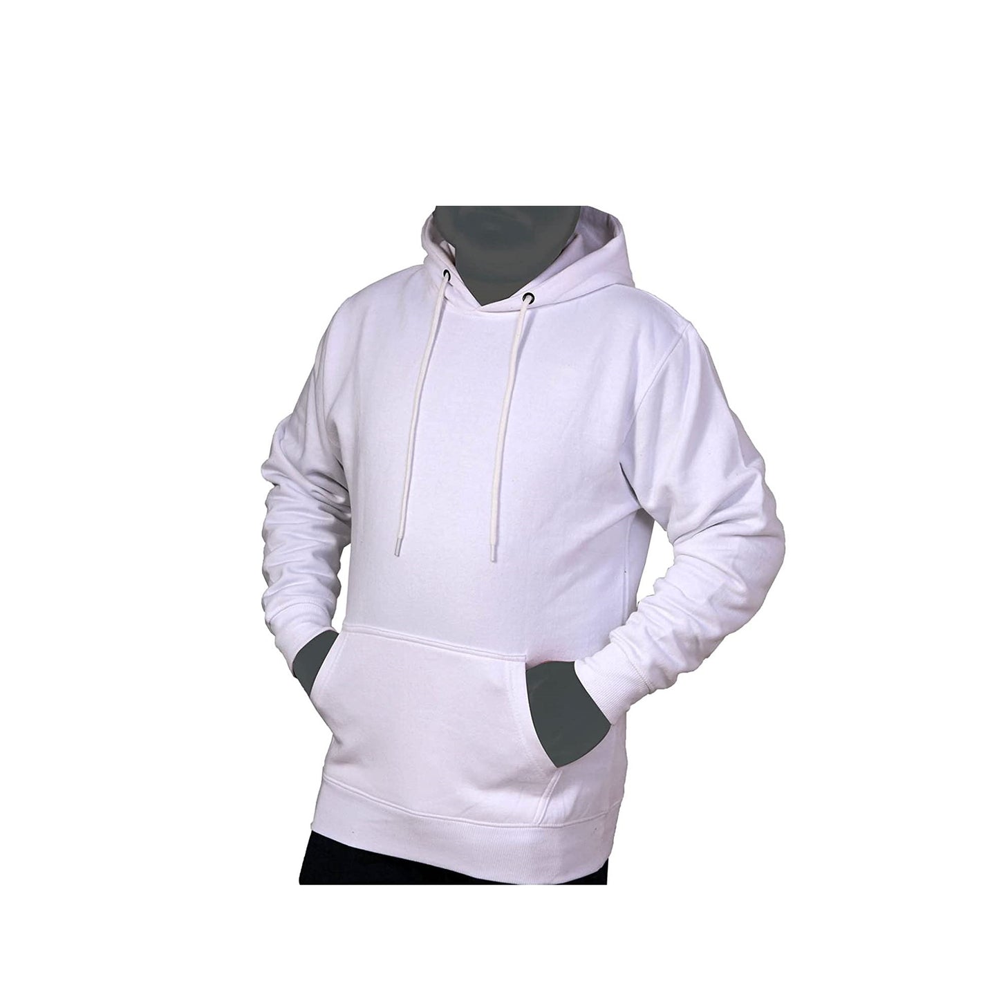 White Fleece Hoodies Sweatshirt
