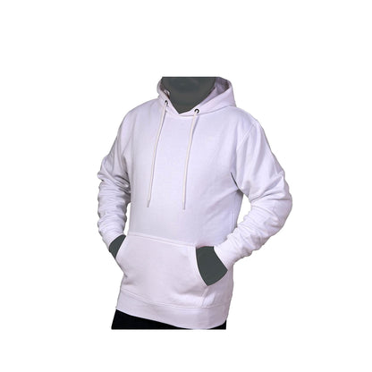 White Fleece Hoodies Sweatshirt