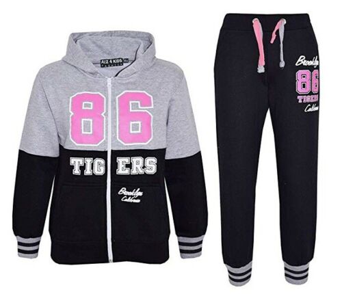 JP Kids 86 Black Fleece Zipper Tracksuit