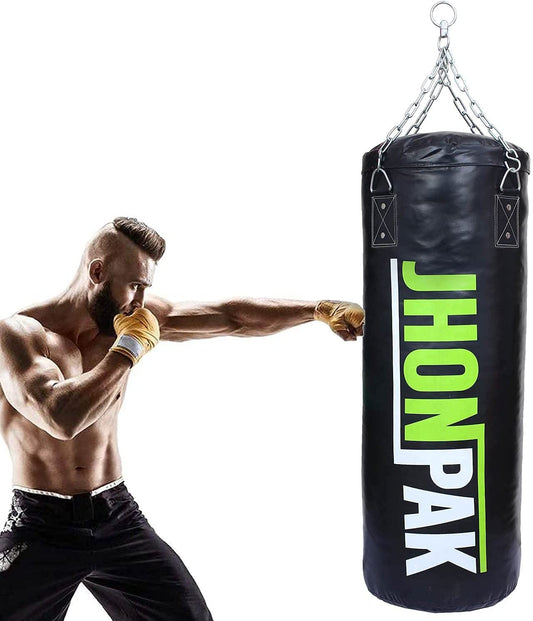 JP Filled Punching Bag – 100cm 25kg Heavy Boxing Punch Bag with Hanging Chain