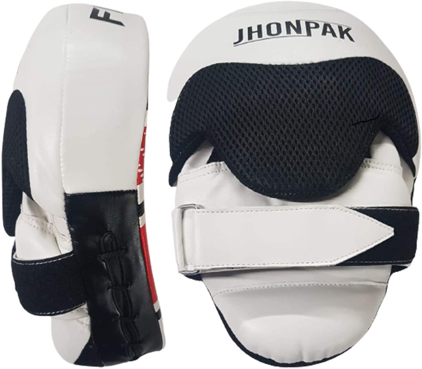 JP Boxing Pads (Pair), Curved Shape Punching Mitts with Adjustable Strap