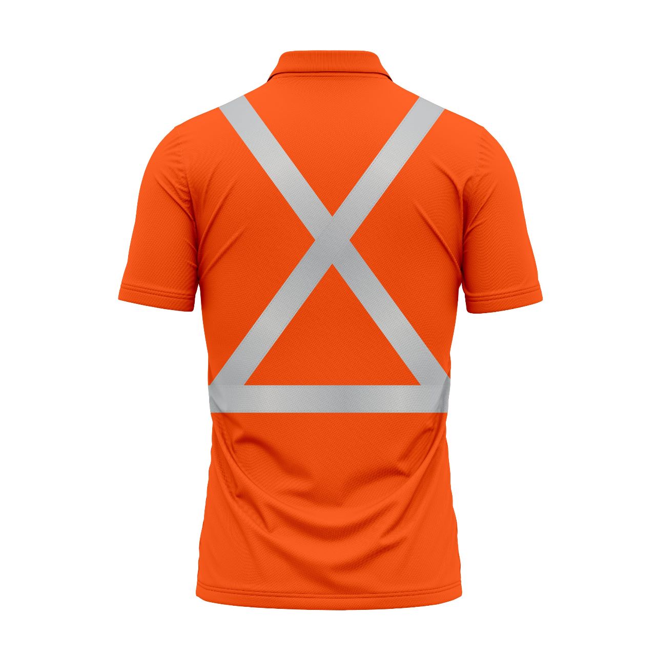 Hi Vis Shirt for Men Short Sleeve Orange Construction Work Shirts Reflective Safety Polo Shirt