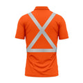 Hi Vis Shirt for Men Short Sleeve Orange Construction Work Shirts Reflective Safety Polo Shirt